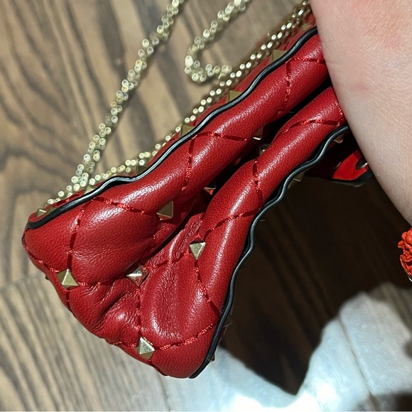 Valentino Garavani Rockstud Spike Foldover Top Shoulder bag - Picture 8 of 9